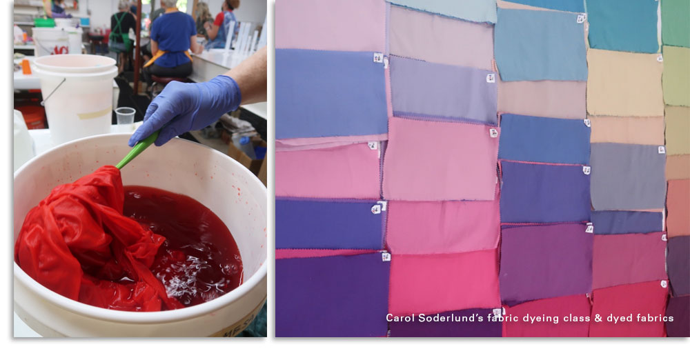 Carol Soderlund fabric dyeing workshops