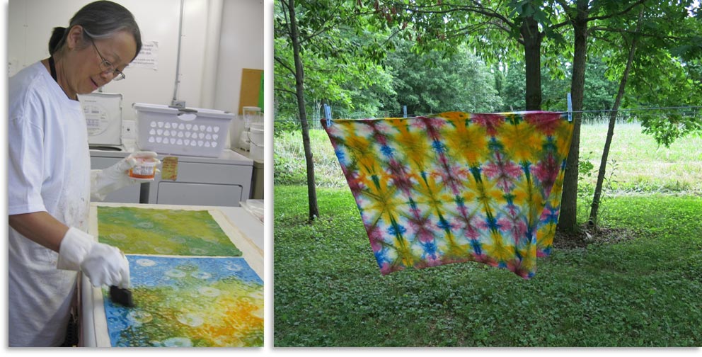 Crow Timber Frame Barn fabric dyeing classes