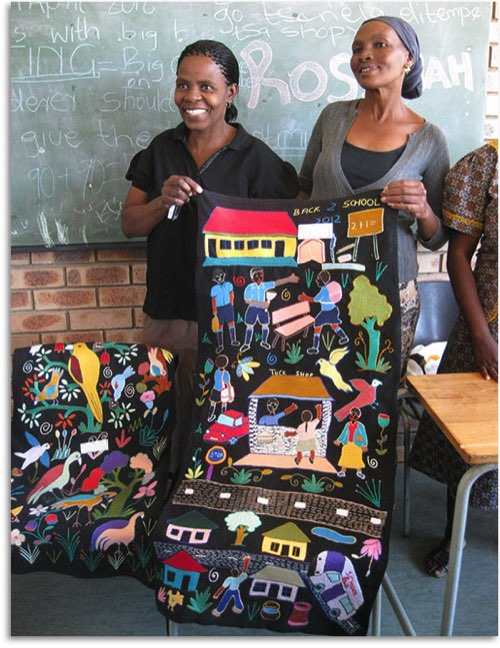 Mapula embroidery project in South Africa