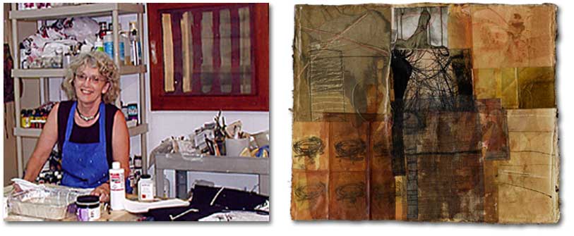 Fran Skiles paper hard surface collage class
