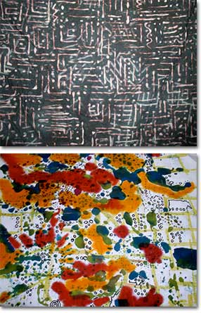 Hand dyed fabric examples