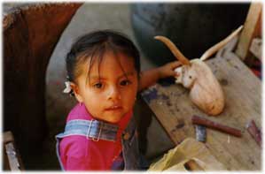 girl working on woodcarving