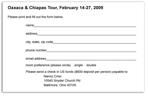 oaxaca & chiapas tour registration