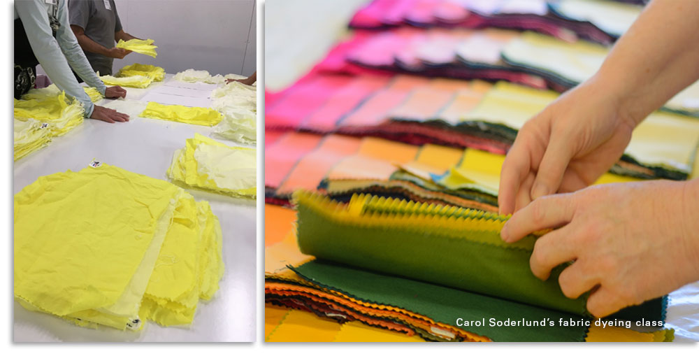 Carol Soderlund fabric dyeing workshops