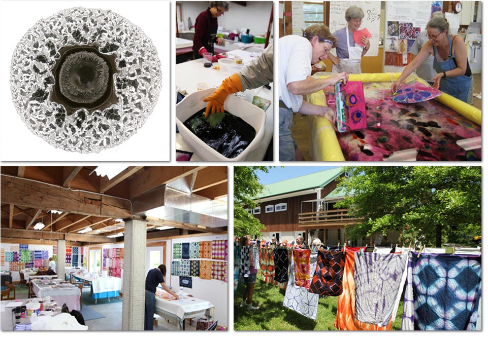 fabric design surface design workshops with Elin Noble