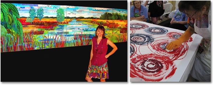 Sue Benner | Expressive Dye-Painting & Printing with Procioin Dyes | Crow Timber Frame Barn workshops