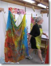 quilt surface design fabric dyeing class