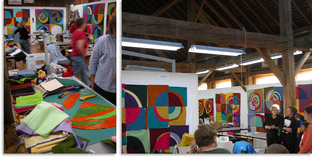 Crow Timber Frame Barn art quilt classes